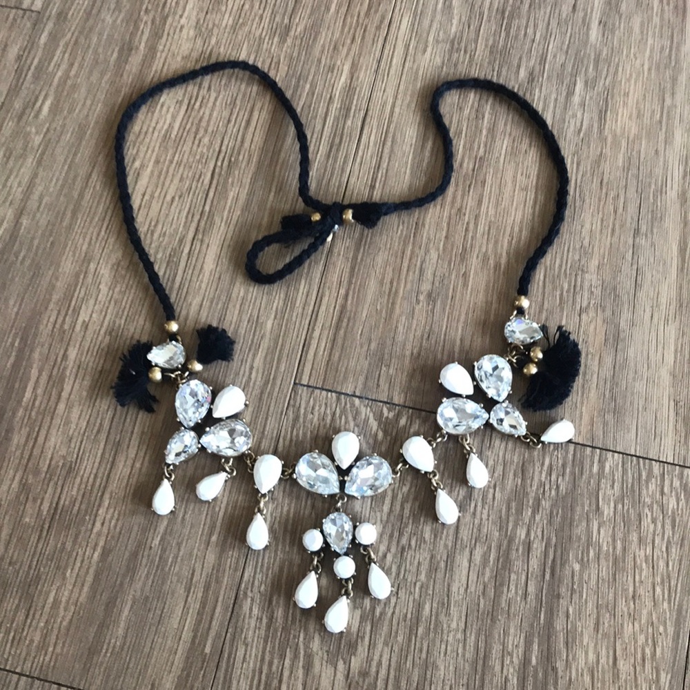 J. Crew stone and crystal necklace
